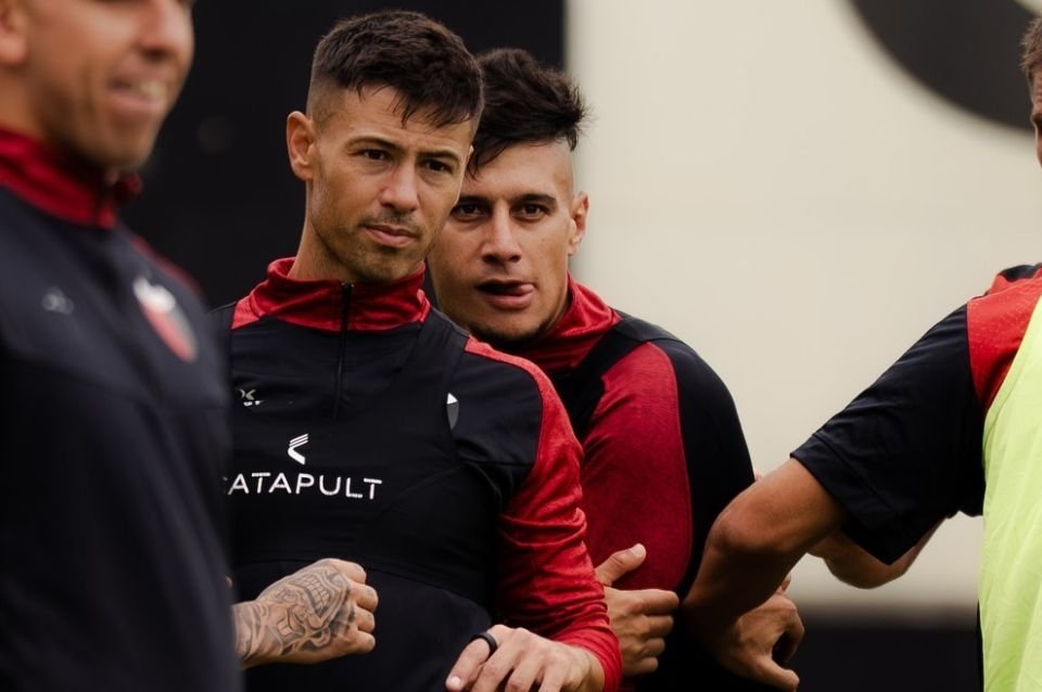 Federico Lertora jugador de Colon de Santa Fé durante un entrenamiento