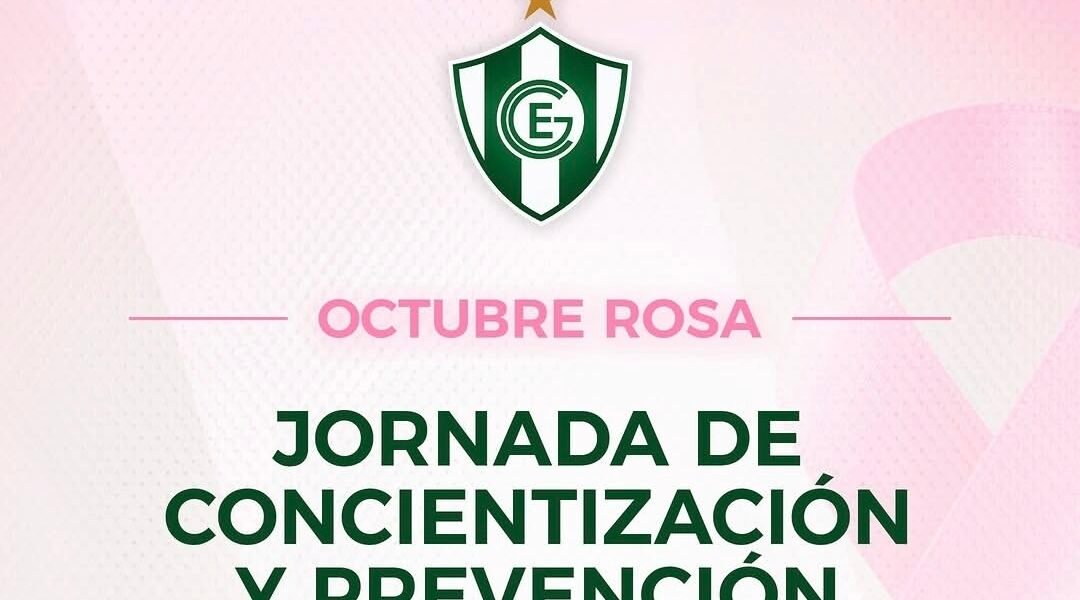 Cartel promocional de la jornada 17 de octubre Octobre Rosa en Gimnasia